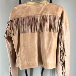 Sundance Tan Suede Fringe Leather Jacket